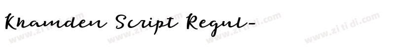 Khamden Script Regul字体转换